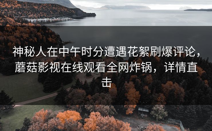 神秘人在中午时分遭遇花絮刷爆评论，蘑菇影视在线观看全网炸锅，详情直击